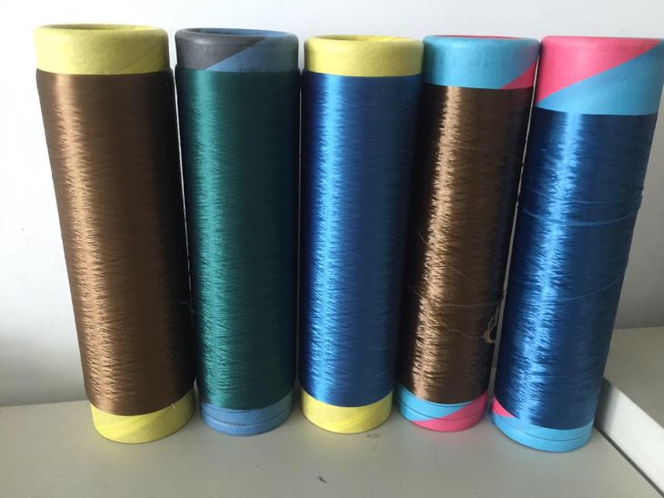 High Stretch și colorate fire texturate din poliester (DTY) / fire elastice PBT pentru șosete